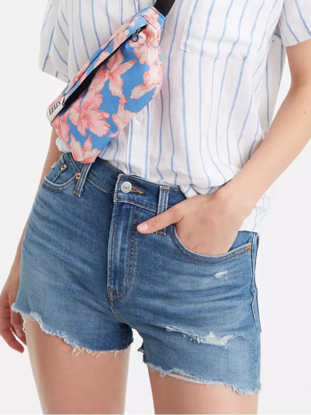 Levi’s High-Rise Shorts Hypersoft Slim Fit Through Hip & Thigh Size 27